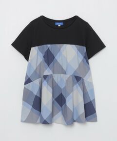 BLUE LABEL / BLACK LABEL CRESTBRIDGE / ブルーレーベル / ブラックレーベル・クレストブリッジ  カットソー | クレストブリッジチェックティアードコンビTシャツ