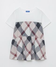 BLUE LABEL / BLACK LABEL CRESTBRIDGE / ブルーレーベル / ブラックレーベル・クレストブリッジ  カットソー | クレストブリッジチェックティアードコンビTシャツ