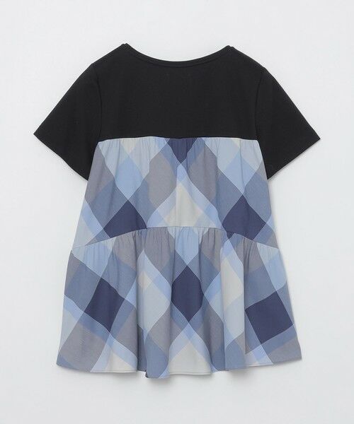 BLUE LABEL / BLACK LABEL CRESTBRIDGE / ブルーレーベル / ブラックレーベル・クレストブリッジ  カットソー | クレストブリッジチェックティアードコンビTシャツ | 詳細1