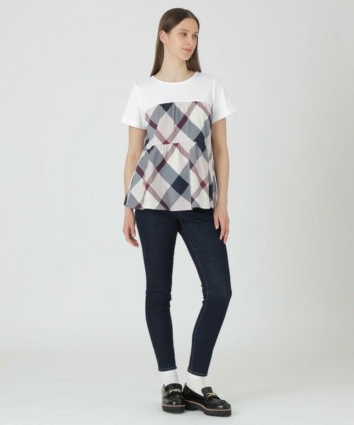 BLUE LABEL / BLACK LABEL CRESTBRIDGE / ブルーレーベル / ブラックレーベル・クレストブリッジ  カットソー | クレストブリッジチェックティアードコンビTシャツ | 詳細6