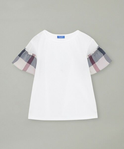 BLUE LABEL / BLACK LABEL CRESTBRIDGE / ブルーレーベル / ブラックレーベル・クレストブリッジ  カットソー | 【接触冷感】プレーティング天竺チェックスリーブTシャツ | 詳細6