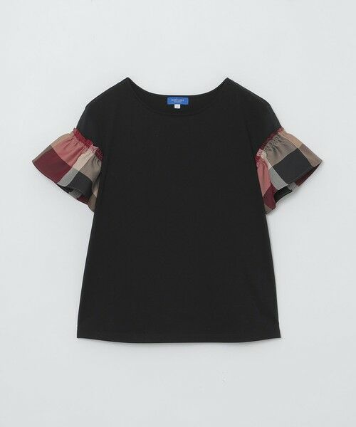 BLUE LABEL / BLACK LABEL CRESTBRIDGE / ブルーレーベル / ブラックレーベル・クレストブリッジ  カットソー | 【接触冷感】プレーティング天竺チェックスリーブTシャツ | 詳細12