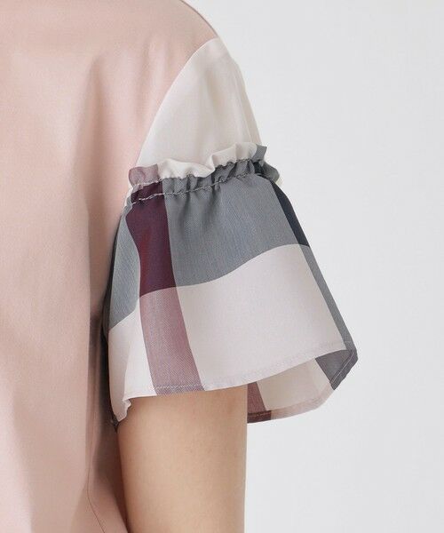 BLUE LABEL / BLACK LABEL CRESTBRIDGE / ブルーレーベル / ブラックレーベル・クレストブリッジ  カットソー | 【接触冷感】プレーティング天竺チェックスリーブTシャツ | 詳細17