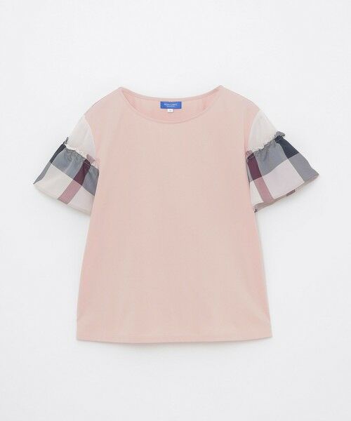 BLUE LABEL / BLACK LABEL CRESTBRIDGE / ブルーレーベル / ブラックレーベル・クレストブリッジ  カットソー | 【接触冷感】プレーティング天竺チェックスリーブTシャツ | 詳細18