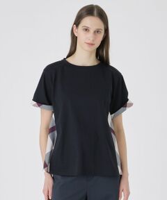 BLUE LABEL / BLACK LABEL CRESTBRIDGE / ブルーレーベル / ブラックレーベル・クレストブリッジ  カットソー | プレーティング天竺サイドチェックTシャツ