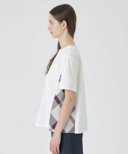 BLUE LABEL / BLACK LABEL CRESTBRIDGE / ブルーレーベル / ブラックレーベル・クレストブリッジ  カットソー | プレーティング天竺サイドチェックTシャツ | 詳細3