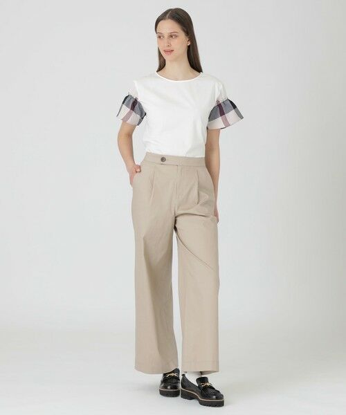 BLUE LABEL / BLACK LABEL CRESTBRIDGE / ブルーレーベル / ブラックレーベル・クレストブリッジ  その他パンツ | ライトスラブシャンブレーワイドパンツ | 詳細1