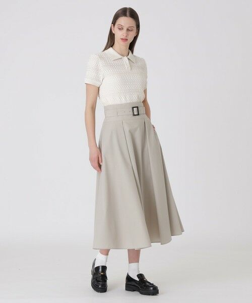 BLUE LABEL / BLACK LABEL CRESTBRIDGE / ブルーレーベル / ブラックレーベル・クレストブリッジ  ミニ・ひざ丈スカート | ポリレーヨンブロードトレンチスカート | 詳細8