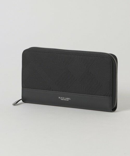 BLUE LABEL / BLACK LABEL CRESTBRIDGE / ブルーレーベル / ブラックレーベル・クレストブリッジ  財布・コインケース・マネークリップ | カルゼシャドークレストブリッジチェックラウンドジップウォレット（ブラック）