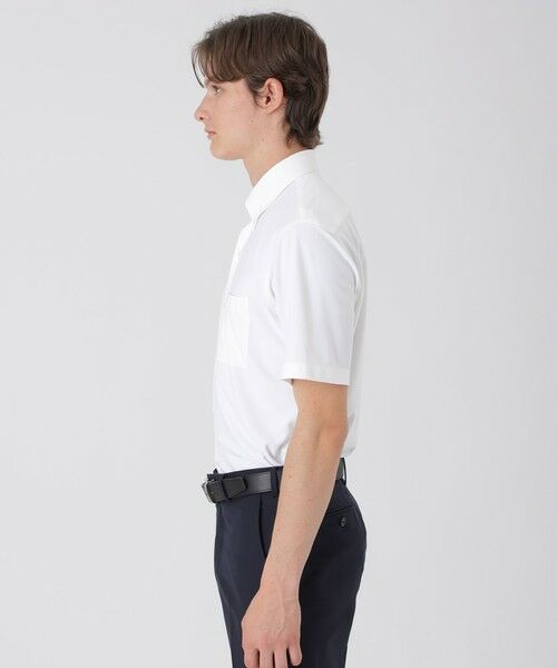 BLUE LABEL / BLACK LABEL CRESTBRIDGE / ブルーレーベル / ブラックレーベル・クレストブリッジ  シャツ・ブラウス | トリコットソリッドハーフスリーブボタンダウンシャツ | 詳細3