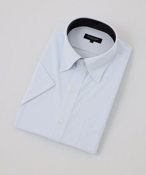BLUE LABEL / BLACK LABEL CRESTBRIDGE / ブルーレーベル / ブラックレーベル・クレストブリッジ  シャツ・ブラウス | トリコットソリッドハーフスリーブボタンダウンシャツ（ライトブルー3）