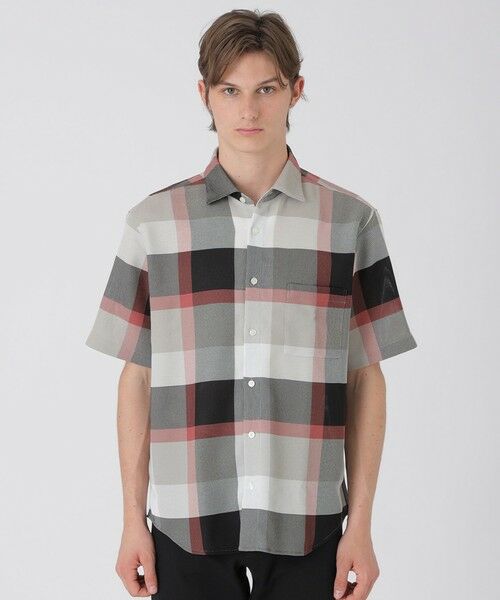 BLUE LABEL / BLACK LABEL CRESTBRIDGE / ブルーレーベル / ブラックレーベル・クレストブリッジ  シャツ・ブラウス | カラミクレストブリッジチェックハーフスリーブシャツ（ベージュ4）
