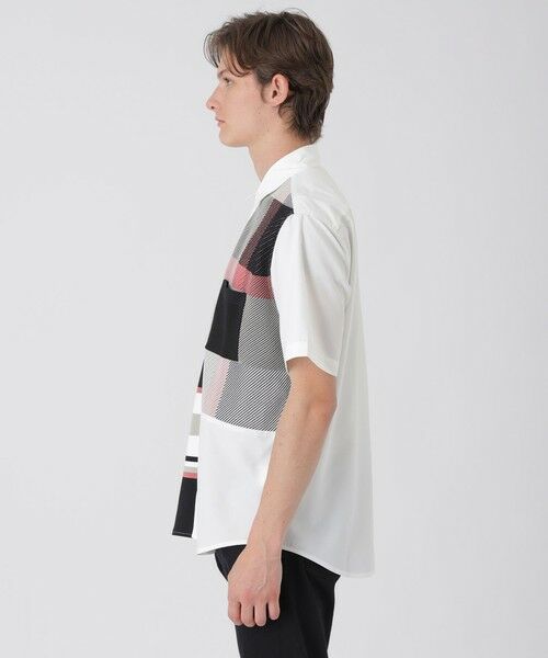 BLUE LABEL / BLACK LABEL CRESTBRIDGE / ブルーレーベル / ブラックレーベル・クレストブリッジ  シャツ・ブラウス | パネルチェックハイブリッドハーフスリーブシャツ | 詳細2
