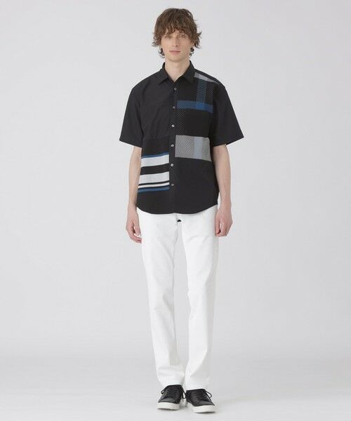 BLUE LABEL / BLACK LABEL CRESTBRIDGE / ブルーレーベル / ブラックレーベル・クレストブリッジ  シャツ・ブラウス | パネルチェックハイブリッドハーフスリーブシャツ | 詳細5