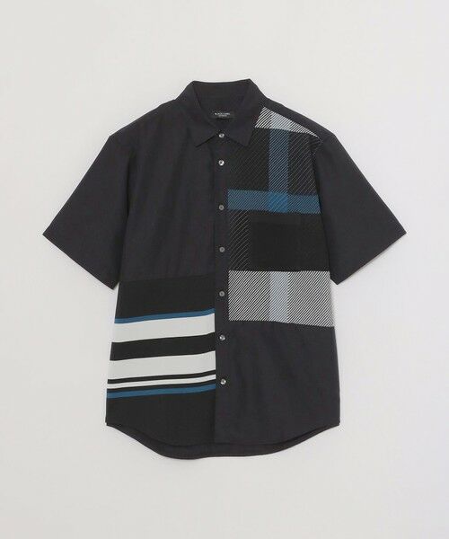 BLUE LABEL / BLACK LABEL CRESTBRIDGE / ブルーレーベル / ブラックレーベル・クレストブリッジ  シャツ・ブラウス | パネルチェックハイブリッドハーフスリーブシャツ | 詳細8