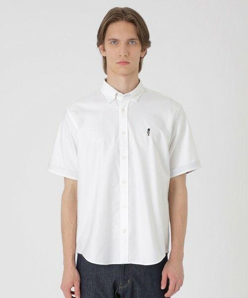 BLUE LABEL / BLACK LABEL CRESTBRIDGE / ブルーレーベル / ブラックレーベル・クレストブリッジ  シャツ・ブラウス | ガーズマンエンブロイダリーオックスハーフスリーブシャツ（オフホワイト1）