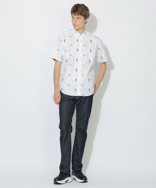 BLUE LABEL / BLACK LABEL CRESTBRIDGE / ブルーレーベル / ブラックレーベル・クレストブリッジ  シャツ・ブラウス | ガーズマン&コーギーカットジャカードハーフスリーブシャツ | 詳細1