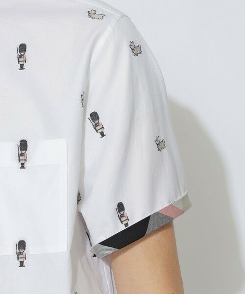 BLUE LABEL / BLACK LABEL CRESTBRIDGE / ブルーレーベル / ブラックレーベル・クレストブリッジ  シャツ・ブラウス | ガーズマン&コーギーカットジャカードハーフスリーブシャツ | 詳細4