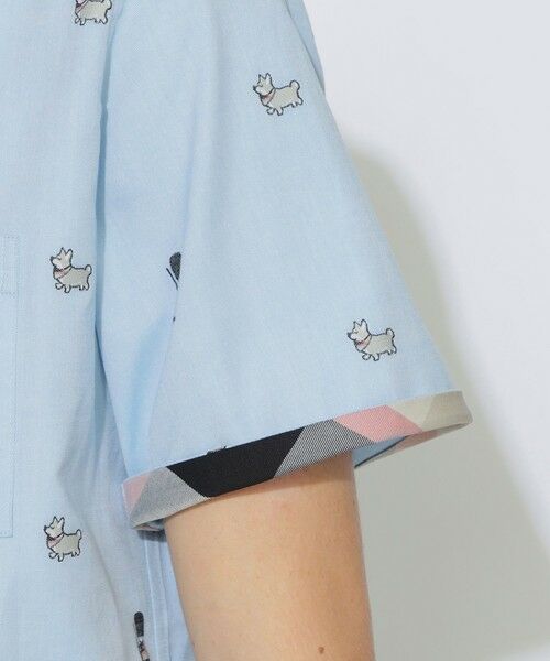 BLUE LABEL / BLACK LABEL CRESTBRIDGE / ブルーレーベル / ブラックレーベル・クレストブリッジ  シャツ・ブラウス | ガーズマン&コーギーカットジャカードハーフスリーブシャツ | 詳細10