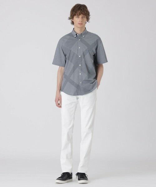 BLUE LABEL / BLACK LABEL CRESTBRIDGE / ブルーレーベル / ブラックレーベル・クレストブリッジ  シャツ・ブラウス | シャドーチェックフロントジャージーシャツ | 詳細12