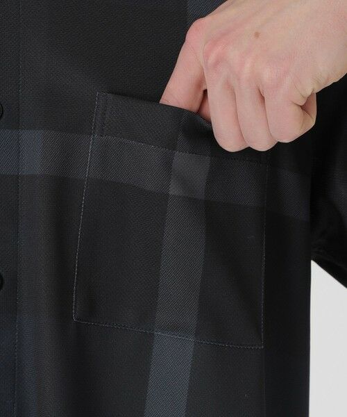BLUE LABEL / BLACK LABEL CRESTBRIDGE / ブルーレーベル / ブラックレーベル・クレストブリッジ  シャツ・ブラウス | 【BLACK lab.】メッシュトリコットクレストブリッジチェックシャツ | 詳細9