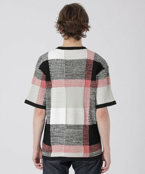 BLUE LABEL / BLACK LABEL CRESTBRIDGE / ブルーレーベル / ブラックレーベル・クレストブリッジ  ニット・セーター | テクスチャーミックスクレストブリッジチェックニットTシャツ | 詳細11