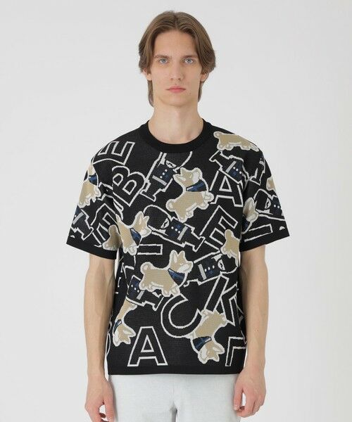 BLUE LABEL / BLACK LABEL CRESTBRIDGE / ブルーレーベル / ブラックレーベル・クレストブリッジ  ニット・セーター | ガーズマン&コーギーニットTシャツ（ブラック）