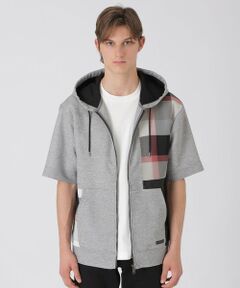 BLUE LABEL / BLACK LABEL CRESTBRIDGE / ブルーレーベル / ブラックレーベル・クレストブリッジ  カットソー | カラミチェックパッチワークフーディー