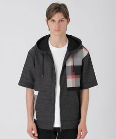 BLUE LABEL / BLACK LABEL CRESTBRIDGE / ブルーレーベル / ブラックレーベル・クレストブリッジ  カットソー | カラミチェックパッチワークフーディー