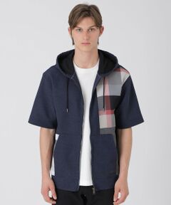 BLUE LABEL / BLACK LABEL CRESTBRIDGE / ブルーレーベル / ブラックレーベル・クレストブリッジ  カットソー | カラミチェックパッチワークフーディー