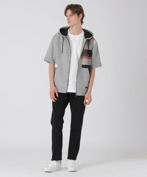 BLUE LABEL / BLACK LABEL CRESTBRIDGE / ブルーレーベル / ブラックレーベル・クレストブリッジ  カットソー | カラミチェックパッチワークフーディー | 詳細1