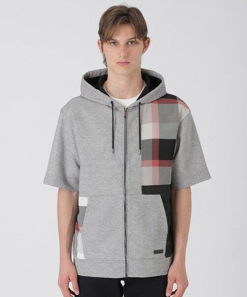 BLUE LABEL / BLACK LABEL CRESTBRIDGE / ブルーレーベル / ブラックレーベル・クレストブリッジ  カットソー | カラミチェックパッチワークフーディー | 詳細2