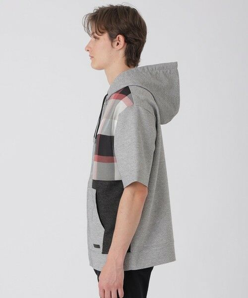 BLUE LABEL / BLACK LABEL CRESTBRIDGE / ブルーレーベル / ブラックレーベル・クレストブリッジ  カットソー | カラミチェックパッチワークフーディー | 詳細3