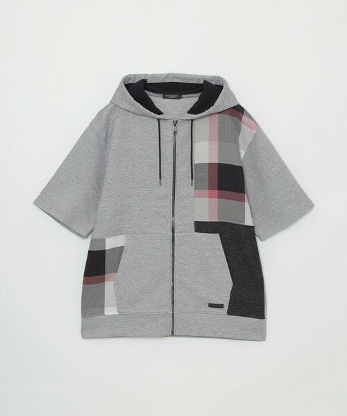 BLUE LABEL / BLACK LABEL CRESTBRIDGE / ブルーレーベル / ブラックレーベル・クレストブリッジ  カットソー | カラミチェックパッチワークフーディー | 詳細6