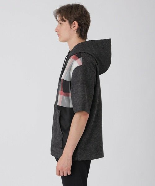 BLUE LABEL / BLACK LABEL CRESTBRIDGE / ブルーレーベル / ブラックレーベル・クレストブリッジ  カットソー | カラミチェックパッチワークフーディー | 詳細9