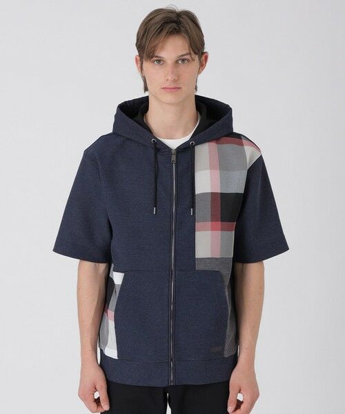 BLUE LABEL / BLACK LABEL CRESTBRIDGE / ブルーレーベル / ブラックレーベル・クレストブリッジ  カットソー | カラミチェックパッチワークフーディー | 詳細14