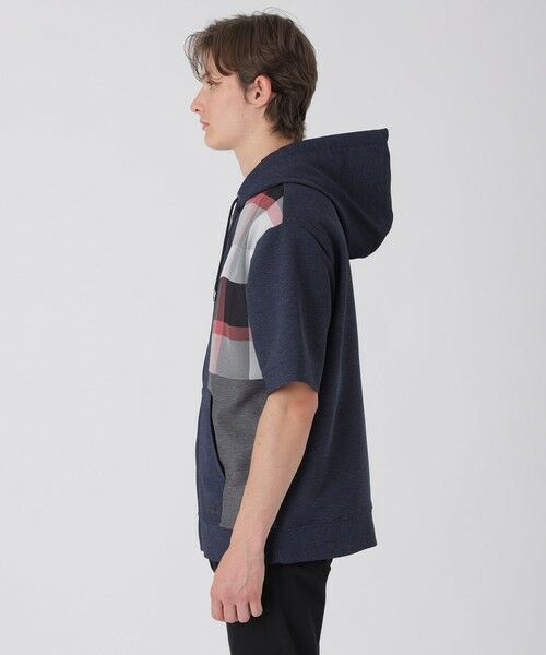 BLUE LABEL / BLACK LABEL CRESTBRIDGE / ブルーレーベル / ブラックレーベル・クレストブリッジ  カットソー | カラミチェックパッチワークフーディー | 詳細15