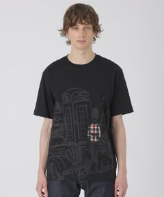 BLUE LABEL / BLACK LABEL CRESTBRIDGE / ブルーレーベル / ブラックレーベル・クレストブリッジ  カットソー | 【WEB・一部店舗限定】パネルブリティッシュアイコンTシャツ