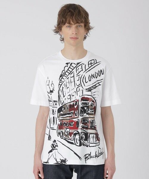 BLUE LABEL / BLACK LABEL CRESTBRIDGE / ブルーレーベル / ブラックレーベル・クレストブリッジ  カットソー | 【WEB・一部店舗限定】パネルロンドンバスTシャツ（オフホワイト1）