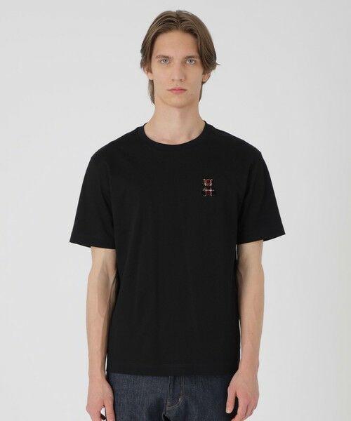 BLUE LABEL / BLACK LABEL CRESTBRIDGE / ブルーレーベル / ブラックレーベル・クレストブリッジ カットソー | 【WEB・一部店舗限定】ハブラシベアーワッペンTシャツ(ブラック)
