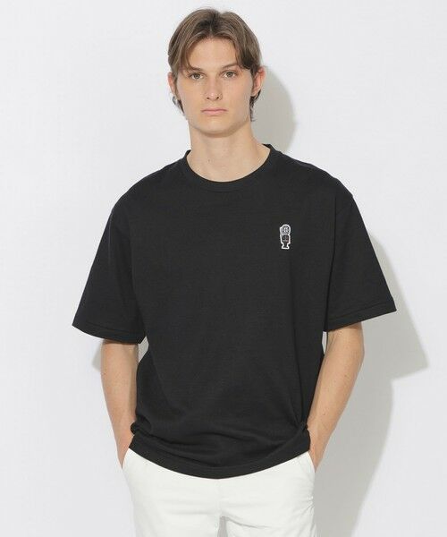 BLUE LABEL / BLACK LABEL CRESTBRIDGE / ブルーレーベル / ブラックレーベル・クレストブリッジ  カットソー | 【WEB限定】ガーズマンワッペンスラブTシャツ（ブラック）