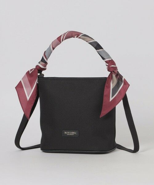 BLUE LABEL / BLACK LABEL CRESTBRIDGE / ブルーレーベル / ブラックレーベル・クレストブリッジ  ショルダーバッグ | スカーフミニバケットバッグ（ブラック）