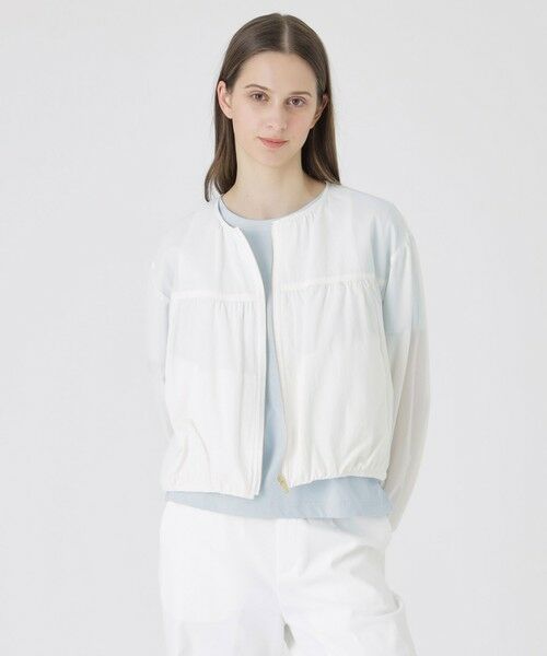 BLUE LABEL / BLACK LABEL CRESTBRIDGE / ブルーレーベル / ブラックレーベル・クレストブリッジ  その他アウター | 【はっ水】シアーナイロンジャケット（オフホワイト1）