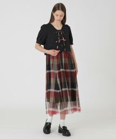 BLUE LABEL / BLACK LABEL CRESTBRIDGE / ブルーレーベル / ブラックレーベル・クレストブリッジ  ドレス | 【SWEETコラボ】クレストブリッジチェックチュールプリントドレスセット