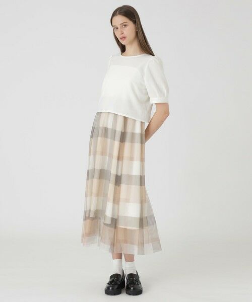 BLUE LABEL / BLACK LABEL CRESTBRIDGE / ブルーレーベル / ブラックレーベル・クレストブリッジ  ドレス | 【SWEETコラボ】クレストブリッジチェックチュールプリントドレスセット | 詳細1