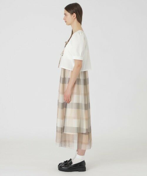 BLUE LABEL / BLACK LABEL CRESTBRIDGE / ブルーレーベル / ブラックレーベル・クレストブリッジ  ドレス | 【SWEETコラボ】クレストブリッジチェックチュールプリントドレスセット | 詳細2