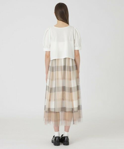 BLUE LABEL / BLACK LABEL CRESTBRIDGE / ブルーレーベル / ブラックレーベル・クレストブリッジ  ドレス | 【SWEETコラボ】クレストブリッジチェックチュールプリントドレスセット | 詳細3