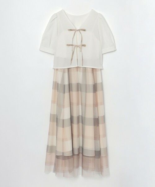 BLUE LABEL / BLACK LABEL CRESTBRIDGE / ブルーレーベル / ブラックレーベル・クレストブリッジ  ドレス | 【SWEETコラボ】クレストブリッジチェックチュールプリントドレスセット | 詳細8