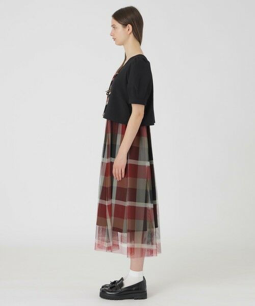 BLUE LABEL / BLACK LABEL CRESTBRIDGE / ブルーレーベル / ブラックレーベル・クレストブリッジ  ドレス | 【SWEETコラボ】クレストブリッジチェックチュールプリントドレスセット | 詳細10