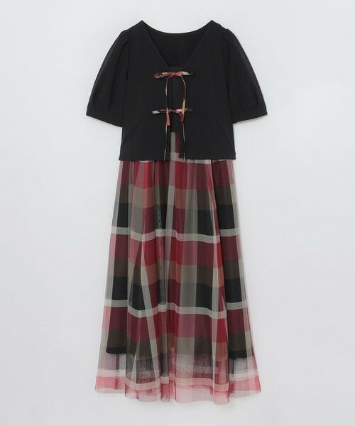 BLUE LABEL / BLACK LABEL CRESTBRIDGE / ブルーレーベル / ブラックレーベル・クレストブリッジ  ドレス | 【SWEETコラボ】クレストブリッジチェックチュールプリントドレスセット | 詳細16